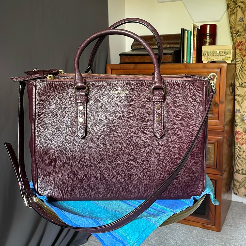 Kate Spade Mulberry Street Leighann Tote in Mahogany